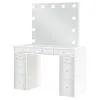 Coaster Fine Furniture 930245 Regina - Makeup Vanity Table Set With Lighting - White