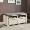 Furniture of America CM-AC308WH Gwebdolyn - Shoe Bench - Weather White