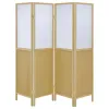 Coaster Fine Furniture 960121 Mattison - 4-Panel Room Divider Folding Shoji Screen - Natural