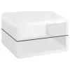 Coaster Fine Furniture 703268-S3 Elana - 3 Piece Coffee And End Table Set - White High Gloss