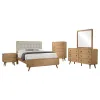 Coaster Fine Furniture 225091KE-S5 Robyn - 5 Piece Eastern King Bedroom Set - Light Ash