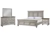 New Classic 00-2114-24N New Classic 00-2114-24N Mariana - Western King 4 Piece Bedroom Set (Bed, Dresser, Mirror, Nightstand) - Gray