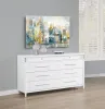 Coaster Fine Furniture 225073 Gracemont - 8-Drawer Bedroom Dresser Cabinet - White