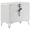 Coaster Fine Furniture 215791KE-S5 Cassia - 5 Piece Eastern King LED Bedroom Set - White High Gloss