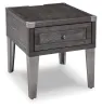 Ashley Furniture T901-3 Todoe - Rectangular End Table - Dark Gray