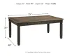 Ashley Furniture D736-25 Tyler Creek - Rectangular Dining Room Table - Black / Gray