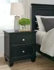Ashley Furniture B687-92 Lanolee - Two Drawer Nightstand - Black