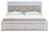 Ashley Furniture B2640B29 Altyra - King Upholstered Storage Bed - White