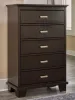 Ashley Furniture B441-46 Covetown - Five Drawer Chest - Dark Brown