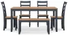 Ashley Furniture D399-325 Ashley Furniture D399-325 Gesthaven - Dining Room Table Set (Set of 6) - Natural / Blue