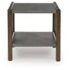 Ashley Furniture T669-3 Kallenny - Rectangular End Table - Brown / Gray