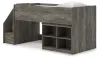 Ashley Furniture B4480B14 Ashley Furniture B4480B14 Frandern - Twin Loft Bed With Bookcase Storage - Gray