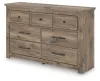 Ashley Furniture PCB2260-31 Rusticott - Seven Drawer Dresser - Brown