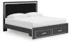 Ashley Furniture PCB3380B11 Ashley Furniture PCB3380B11 Zuraleus - King Upholstered Panel Platform Storage Bed - Black