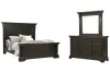 Pulaski Furniture P012-BR-K1-KIT3 Pulaski Furniture P012-BR-K1-KIT3 Caldwell - Queen Panel Bed And Drawer Dresser With Mirror - Smoked Molasses