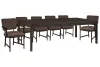 Pulaski Furniture P419240-KIT10 Pulaski Furniture P419240-KIT10 Modern Mosaic - Leg Dining Table With 6 Arm Chairs - Brown