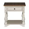 Liberty Furniture 498-OT-3PCS Liberty Furniture 498-OT-3PCS Morgan Creek - 3 Piece Table Set (1 Cocktail 2 End Tables) - Antique White / Wirebrushed Tobacco Accents