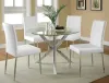 CoasterEveryday 120760 Vance - Round Glass Top Asterisk Dining Table - Chrome