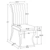 CoasterEssence 105072 Betty - Velvet Upholstered Dining Side Chair (Set of 4) - Black And Chrome