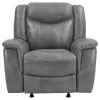 CoasterEveryday 650356 Conrad - Upholstered Padded Arm Glider Recliner - Gray