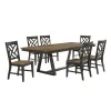 Intercon HP-TA-4294-BBP-C Harper - Trestle Table - Brushed Brown / Pecan