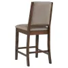 CoasterEveryday 108889 Patterson - Upholstered Counter Chair (Set of 2) - Mango Oak