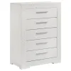 Coaster Fine Furniture 224945 Ives - 5-Drawer Bedroom Chest Of Drawers - White High Gloss