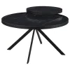 Coaster Fine Furniture 706268-S3 Briggs - 3 Piece Round Coffee And End Table Set - Black