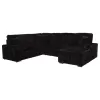 Coaster Fine Furniture 511049B3 Devonshire - Right Chaise With Storage & 1 Piece Pillow, Box 3 of 3 - Black