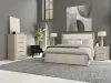 Riverside Furniture 78273-78275-78276 Alexis - Queen Upholstered Panel Bed - Latte Essence