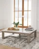 Ashley Furniture T789-1 Loyaska - Rectangular Cocktail Table - Brown / Ivory