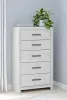 Ashley Furniture B3788-46 Cayboni - Five Drawer Chest - Whitewash