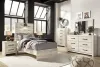 Ashley Furniture B192/31/36/53/52/83/92(2) Ashley Furniture B192/31/36/53/52/83/92(2) Cambeck - 7 Pc. - Dresser, Mirror, Twin Panel Bed, 2 Nightstands - Whitewash