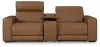 Ashley Furniture PCU10700S3 Magic Man - 3-Piece Power Reclining Sectional Loveseat With Console - Caramel