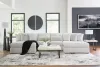 Ashley Furniture PC59106S4 Ashley Furniture PC59106S4 Cuddle Plush - 4-Piece Sectional With 2 Armless Chaises - Arctic