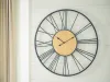 Ashley Furniture A8010452 Brockett - Wall Clock - Black / Natural