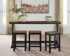 Ashley Furniture D634-113 Wildenauer - Rectangular Dining Room Counter Table Set (Set of 4) - Brown / Black
