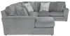 Jackson Furniture Industries 2477/30/72/75-28 Jackson Furniture Industries 2477/30/72/75-28 Glacier - 3 Piece Sectional With LSF Chaise, Comfort Coil Seating And 9 Included Accent Pillows - Shark