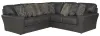 Jackson Furniture Industries 4378/42/62-28 Jackson Furniture Industries 4378/42/62-28 Denali - 2 Piece Italian Leather Match Sectional With 8 Included Accent Pillows - Steel