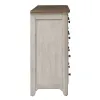 Liberty Furniture 652-BR31 Farmhouse Reimagined - 8 Drawer Dresser - Antique White / Chestnut Tops