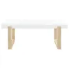 CoasterEssence 753398 Pala - Rectangular Coffee Table - White High Gloss And Natural