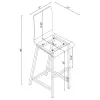 Coaster Fine Furniture 104873-S5 Tolbert - 5 Piece Bar Set With Acrylic Chairs - Clear And Chrome