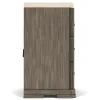 Riverside Furniture 87168 Sariel - Stone Top 3 Drawer Nightstand - Dark Brown
