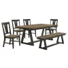 Intercon HP-TA-4294-BBP-C Harper - Trestle Table - Brushed Brown / Pecan