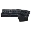 Coaster Fine Furniture 609610PP Hewitt - Leather Upholstered Power Reclining Sectional - Black