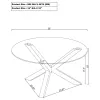 Coaster Fine Furniture 708128 Kenzie - Round Tempered Glass Top Cocktail Coffee Table - Chrome
