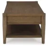 Ashley Furniture T769-1 Roanhowe - Rectangular Cocktail Table - Brown