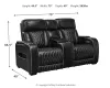Ashley Furniture U2710618 Ashley Furniture U2710618 Boyington - Power Reclining Loveseat with Console/ Adj Headrest - Black