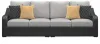 Ashley Furniture P792-854 Beachcroft - 2-Piece Outdoor Loveseat with Cushion - Black / Light Gray