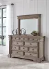 Ashley Furniture B916/31/36/46/58/56/94 Blairhurst - 6 Pc. - Dresser, Mirror, Chest, California King Panel Bed - Light Grayish Brown